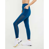 Champion All In Crop 7/8 Tight legging sarcelle femme lateral 2