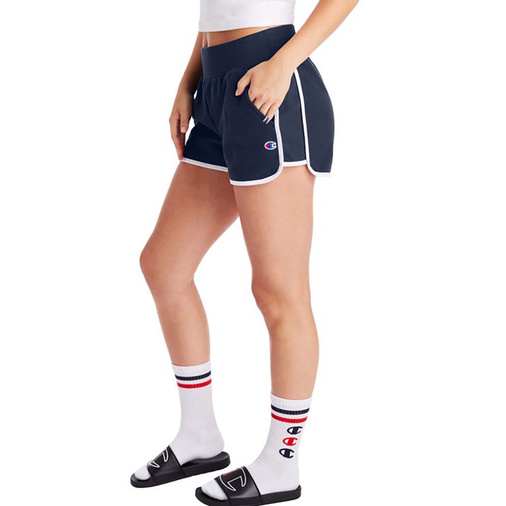 Champion Campus French Terry Shorts marine pour femme lat