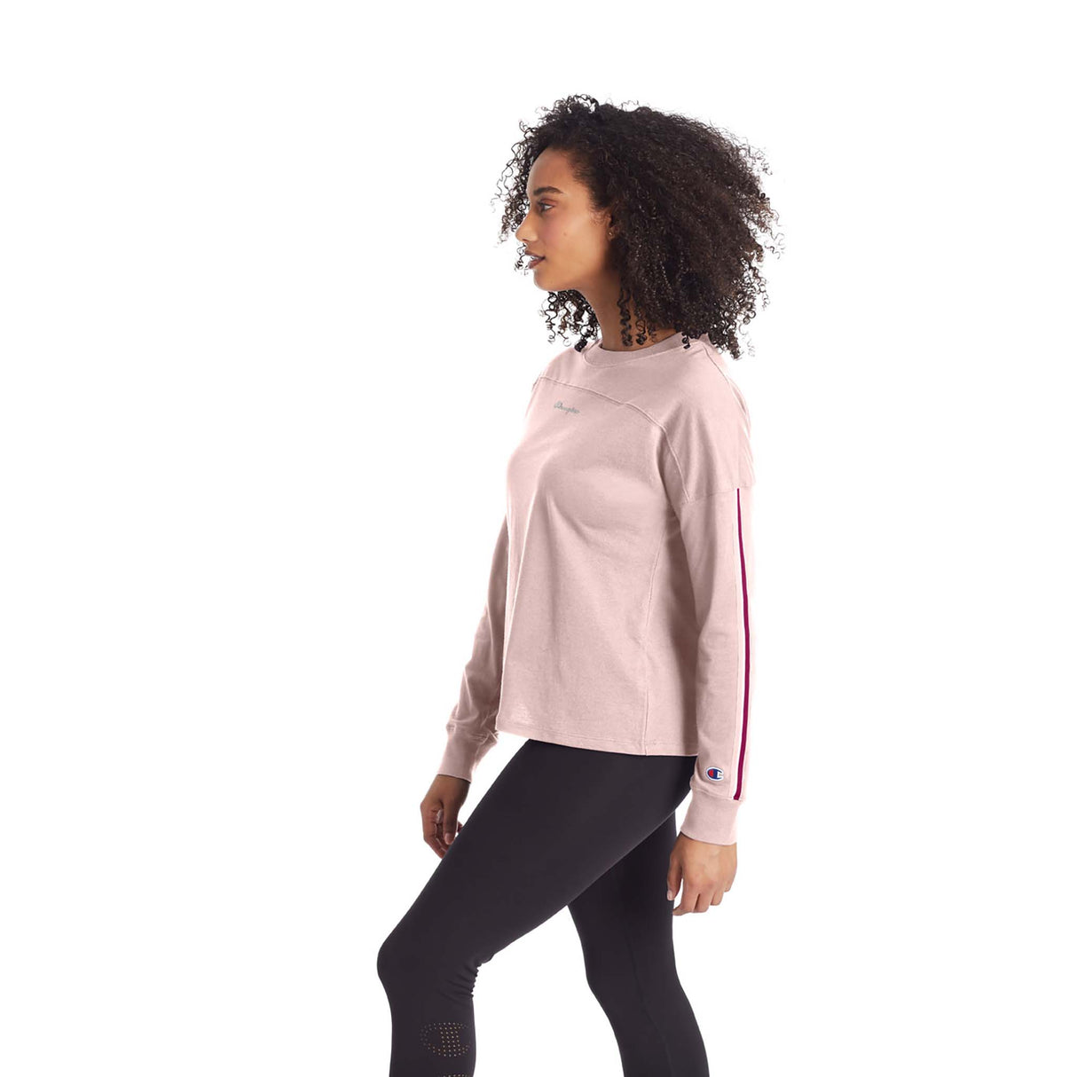 Champion Campus chandail a manches longues femme hush pink coté