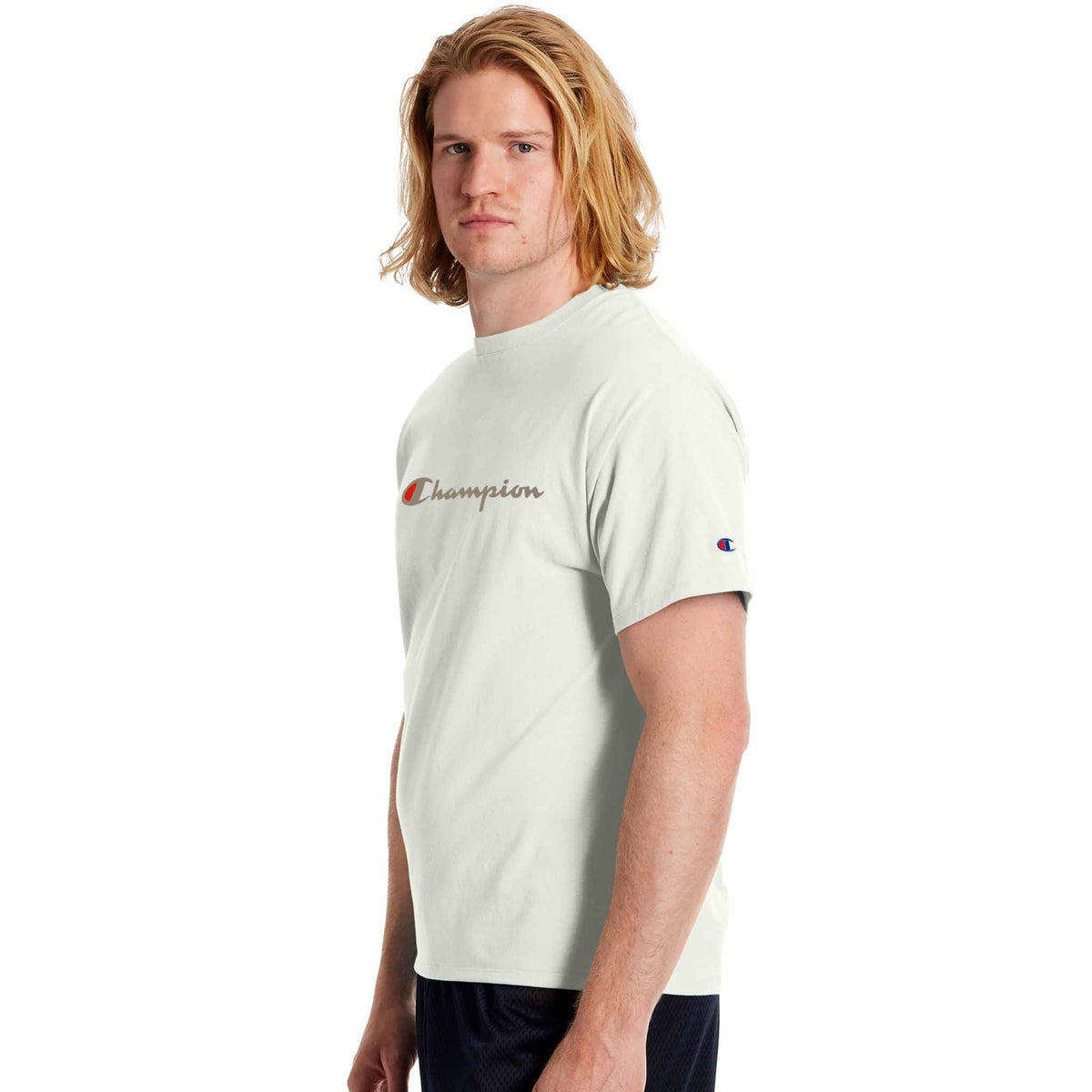 Champion Graphic Jersey Script Logo T-shirt manches courtes pour homme - Natural - côté