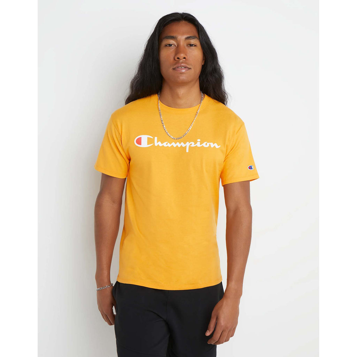 Champion Classic Jersey Script Logo T-shirt capri orange