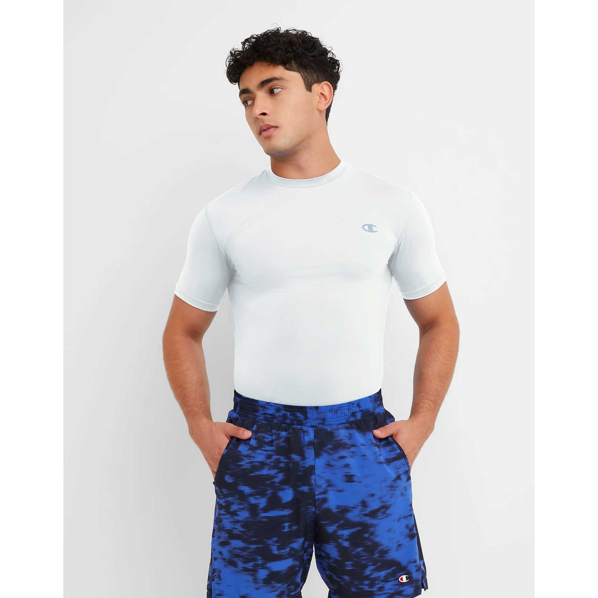 Champion Compression Tee T-shirt sport manches courtes pour homme - Blanc