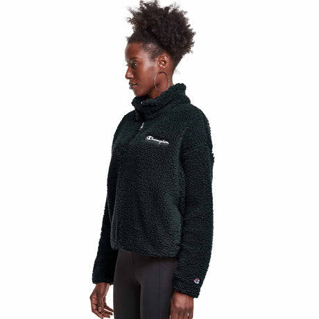 Champion Cozy High Pile Quarter Zip - Black