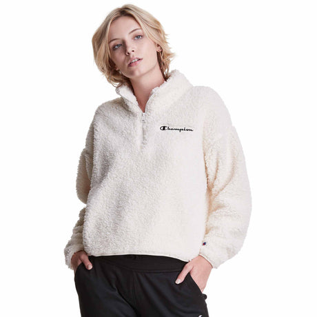 Champion Cozy High Pile Quarter Zip - Natural