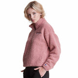 Champion Cozy High Pile Quarter Zip - Pink Beige