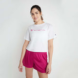 Champion Cropped Tee SP Dye t-shirt blanc inari femme