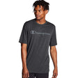 Champion Double Dry Heather Mesh Textured Tee charcoal