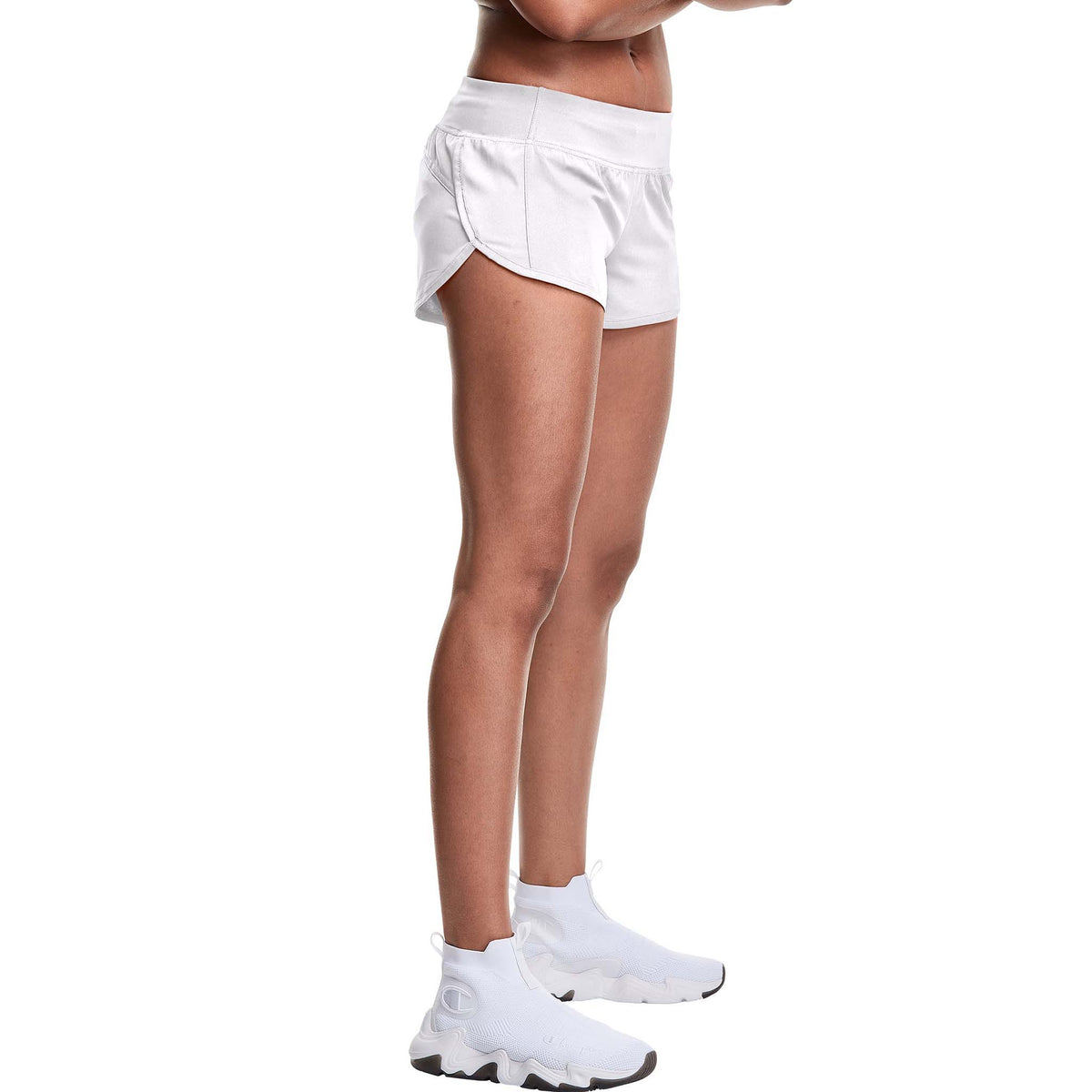 Champion Everyday Sport Shorts blanc femme lateral