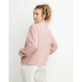 Champion Explorer Fleece Snap Pull-over rose blanc femme dos