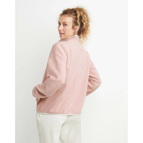 Champion Explorer Fleece Snap Pull-over rose blanc femme dos