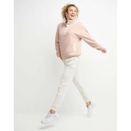 Champion Explorer Fleece Snap Pull-over rose blanc femme live