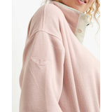 Champion Explorer Fleece Snap Pull-over rose blanc femme manche