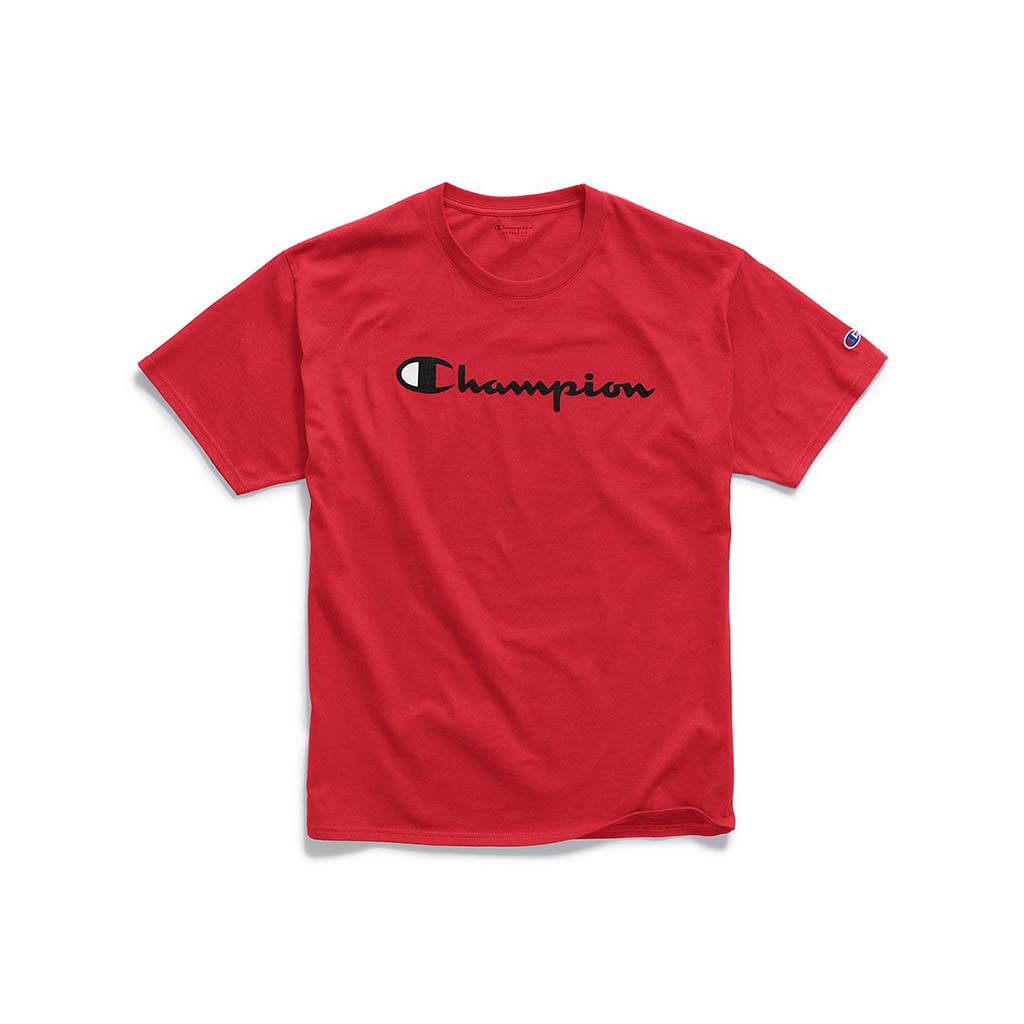 Champion Graphic Jersey Script Logo T-shirt manches courtes pour homme rouge