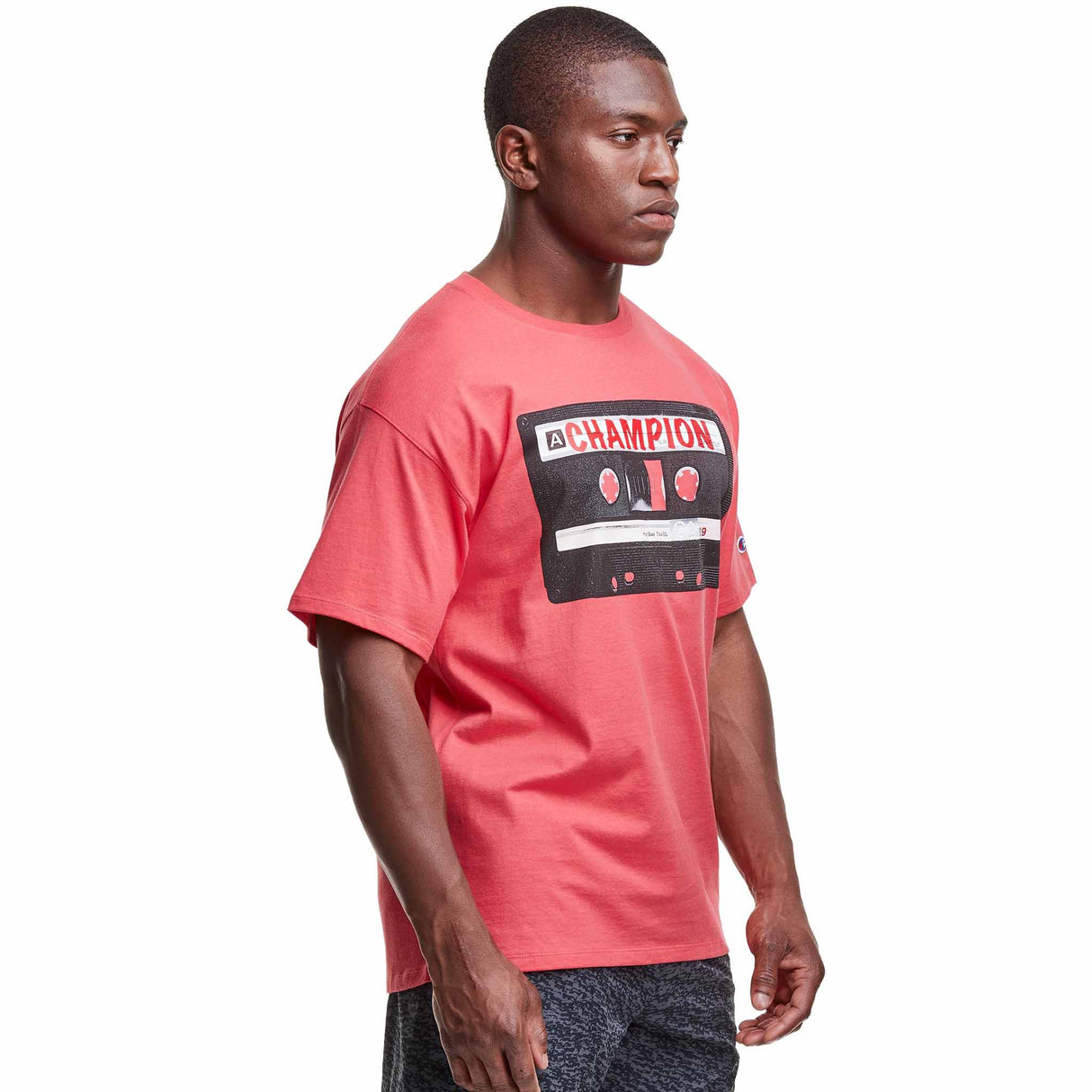 Champion Classic Graphic Tee Cassette t-shirt manches courtes pour homme - Scarlet - côté 2