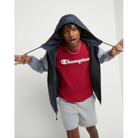 Champion Lightweight Colorblock Jacket homme black stealth concrete live