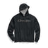 Champion Powerblend Applique Hoodie sweatshirt a capuche noir avec logo pour homme