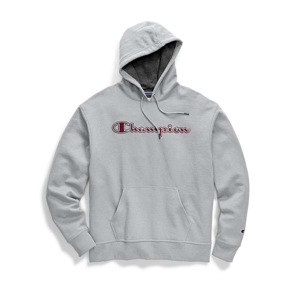 Champion Heather Gray NHL-Logo Reverse Weave Pullover Hoodie