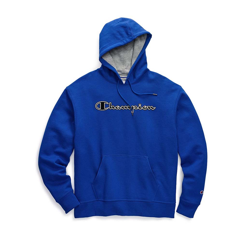 Champion Powerblend Applique Hoodie sweatshirt a capuche surf the web avec logo pour homme