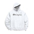 Champion Powerblend Applique Hoodie sweatshirt a capuche blanc avec logo pour homme