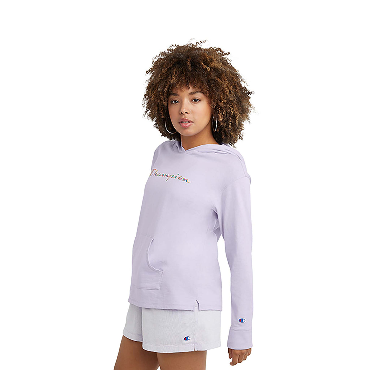 Champion Middleweight Hoodie Sweatshirt lilas femme face