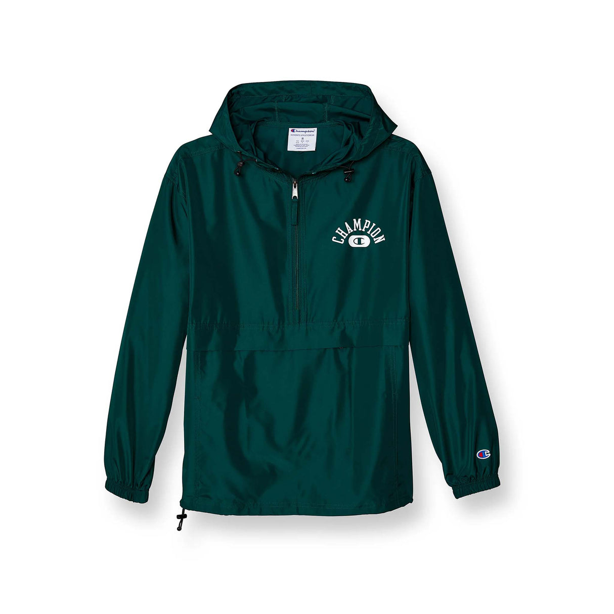 Champion Stadium Packable Jacket Arc Logo manteau de pluie a enfiler forest peak green