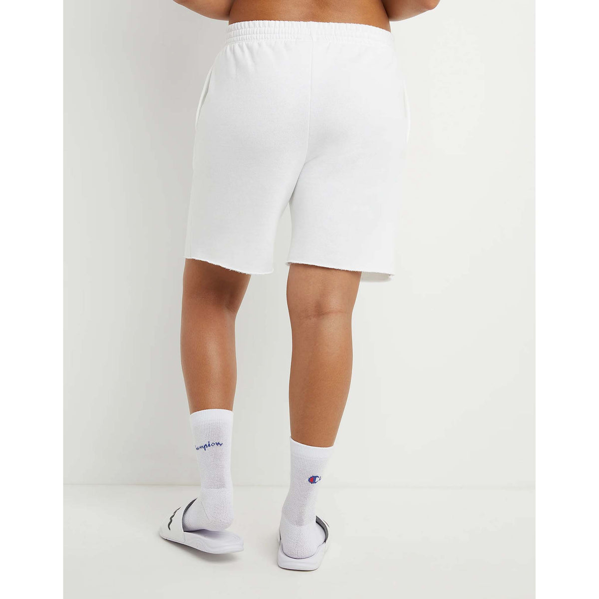 Champion Powerblend 6.5 Inch shorts blanc femme dos
