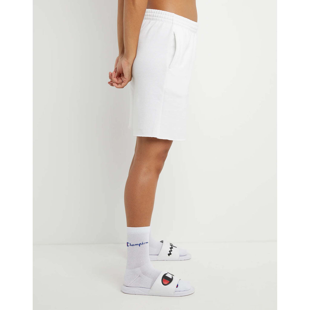 Champion Powerblend 6.5 Inch shorts blanc femme lateral droit