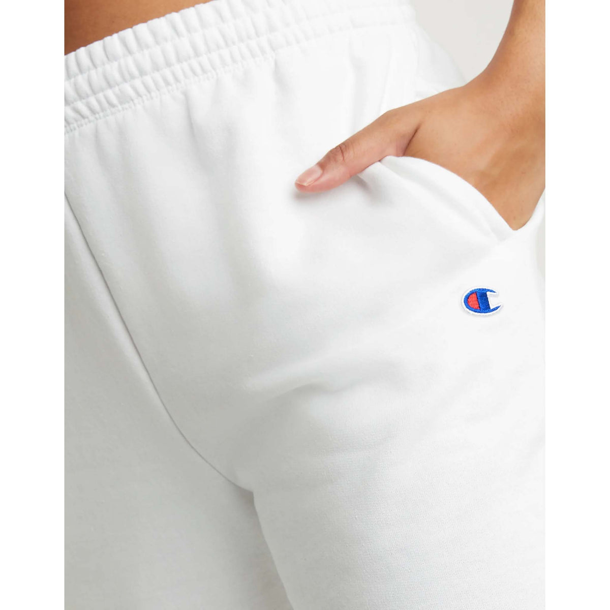 Champion Powerblend 6.5 Inch shorts blanc femme detail poche