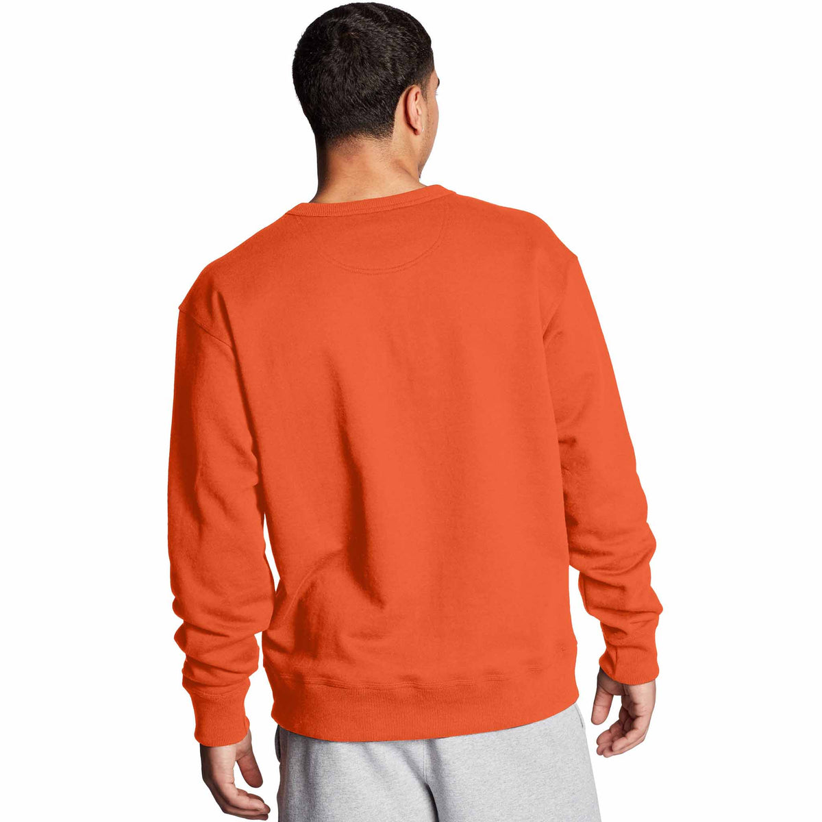 Champion Powerblend Fleece Crew Small Script Logo sweatshirt pour homme - Poppy Orange - dos
