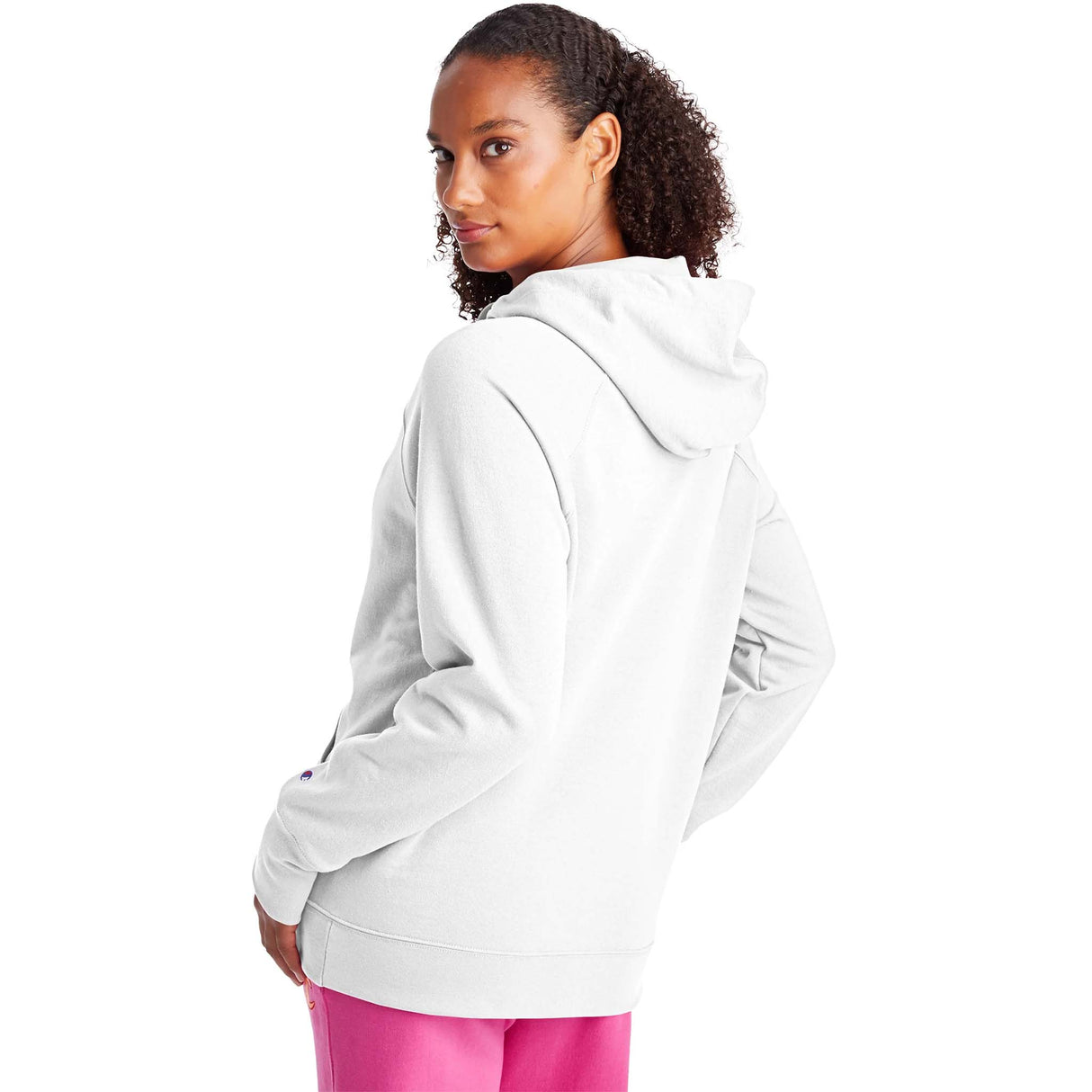 Champion Powerblend Hoodie chandail molletonné à capuche pour femme blanc dos