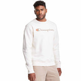 Champion Powerblend Graphic Crew Script Logo sweatshirt pour homme - Natural