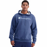 Champion Powerblend Graphic Hoodie Script logo - Classic Sky Blue