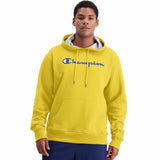 Champion Powerblend Graphic Hoodie Script logo - Butterscotch Bliss