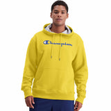 Champion Powerblend Graphic Hoodie Script logo - Butterscotch Bliss