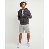 Champion Powerblend Graphic Hoodie à fermeture eclair granite chiné homme face