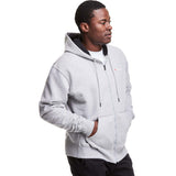 Champion Powerblend Graphic Hoodie à fermeture eclair oxford grey homme lateral