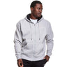 Champion Powerblend Graphic Hoodie à fermeture eclair oxford grey homme