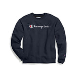 Champion Powerblend Crew script logo sweatshirt bleu marine