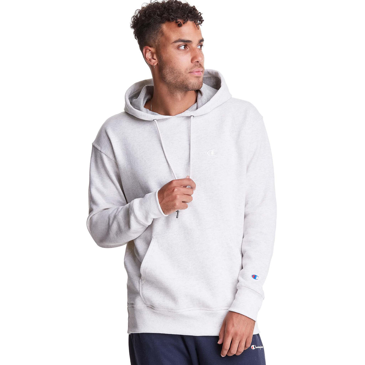 Chandail Champion Powerblend Hoodie oatmeal heather