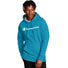 Champion Powerblend Graphic Hoodie sweatshirt a capuche deep blue water avec logo pour homme