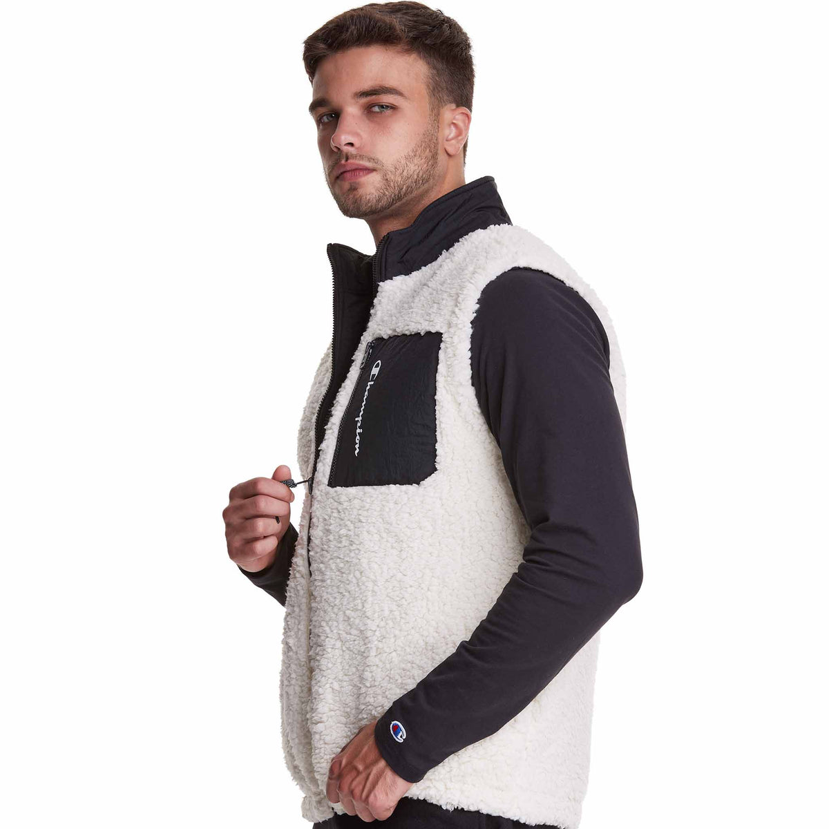 Champion veste Reversible Cozy High Pile Vest pour homme - Natural / Black