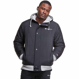 Champion sweater fleece outlet mens puffer jacket 2018