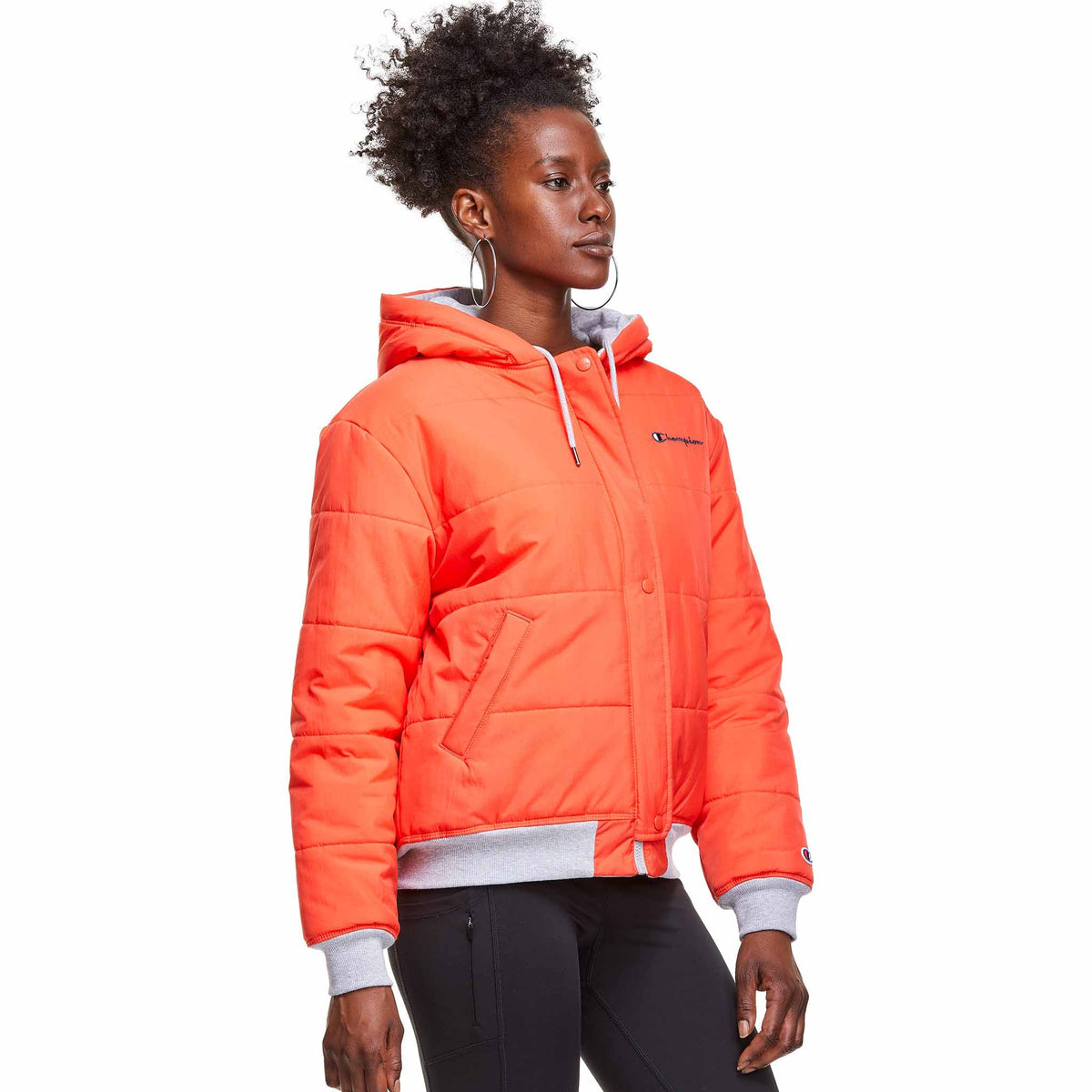 Champion manteau Reversible Puffer Jacket pour femme - Poppy Orange