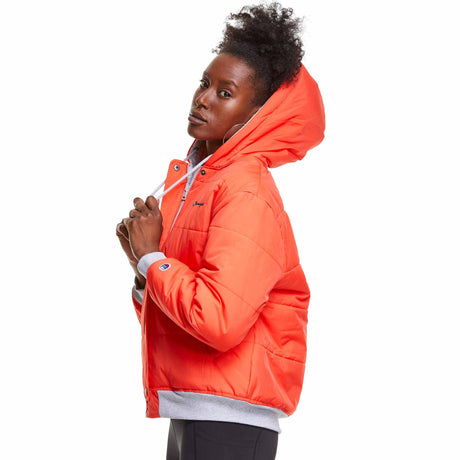 Champion manteau Reversible Puffer Jacket pour femme - Poppy Orange