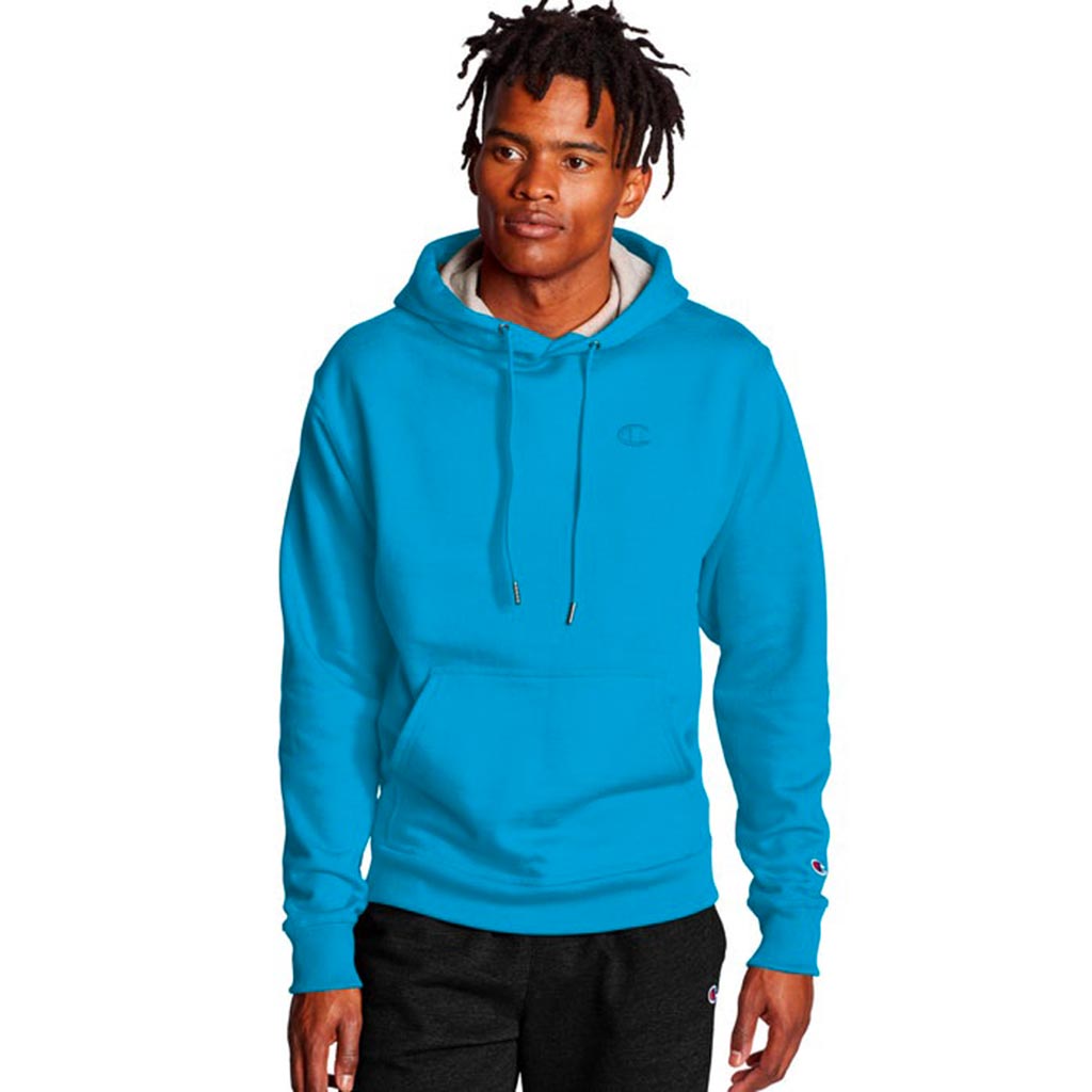 Chandail Champion Powerblend Hoodie deep blue water pour homme
