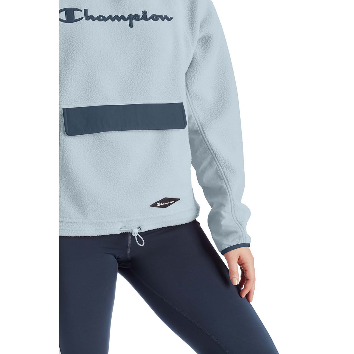 Champion Sherpa Hoodie sweatshirts pour femme snowdrop grey poche