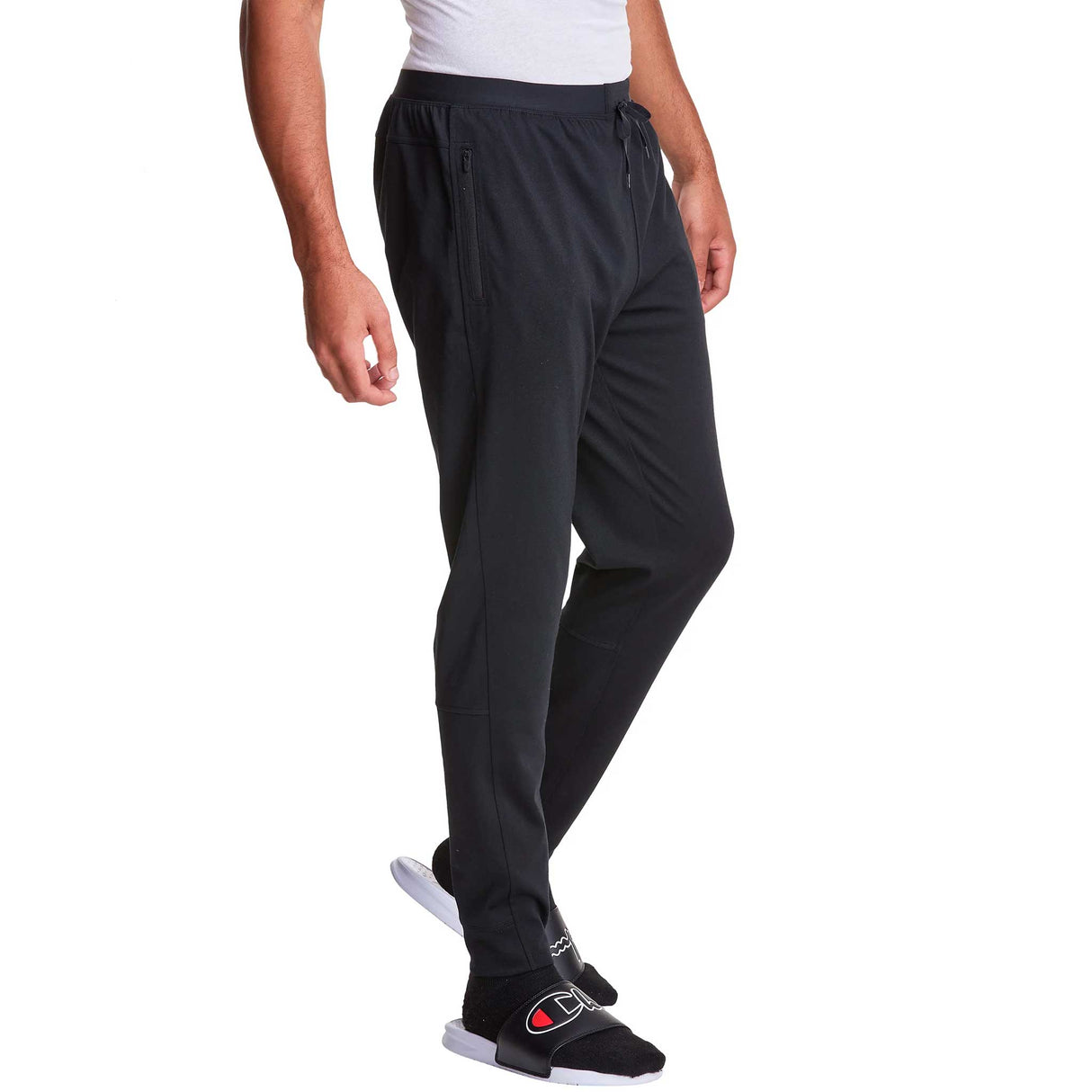 Champion Signature Sport Ponte pantalons jogger noir homme lateral