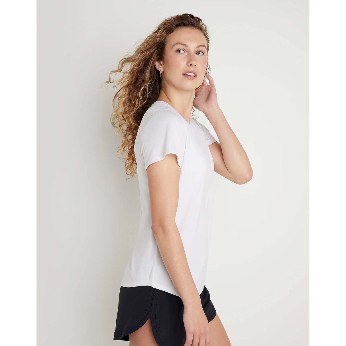 Champion Classic Sport T-shirt blanc femme lateral