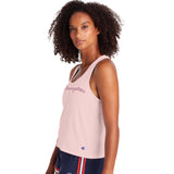 Champion Racerback Tank Outline Logo camisole sport pour femme hush pink coté