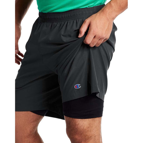 Champion Shorts 7" avec cuissard gris stealth vue cuissard